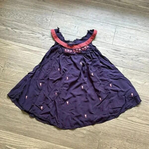 Hazel | Anthropologie  blue tank with embroidery